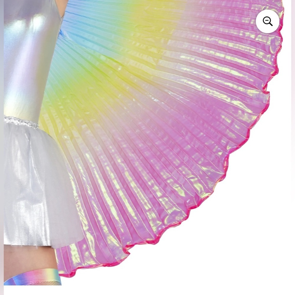 NEW Adult Rainbow Fabric Wings, Adult One Size Fit - Picture 4 of 10